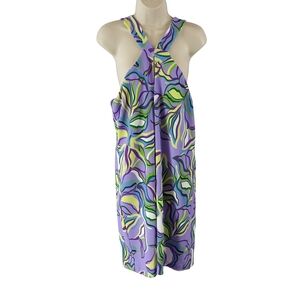 Vibrant Sleeveless Dress with Abstract Print